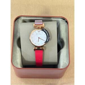 Emporio Armani Gianni T-Bar AR11291 Ladies Watch With White  Dial